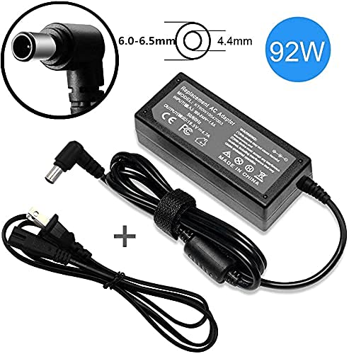 Sony Vaio Laptop Charger 19.5V PCG-7Z2L, 90W 19.5V 4.7A AC Adapter Charger Power Supply for Sony Vaio VGP-AC19V37 VGP-AC19V10 VGP-AC19V48 VGP-AC19V19 VGP-AC19V43 PCG-3J1L PCG-7Y2L PCG-7192L(Adapter Only)