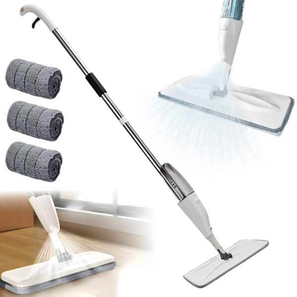 360° Rotating 2 in 1 Spray Mop, Wet and Dry Rotating Flat Mop with Water Sprayer.